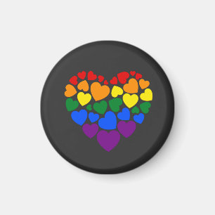 Pride- gay rainbow colour heart for love magnet