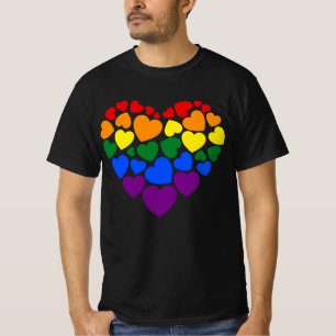 Pride- gay rainbow colour heart for love T-Shirt