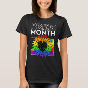 Pride Gay Rainbow Human Lgbt Month Sunflower T-Shirt