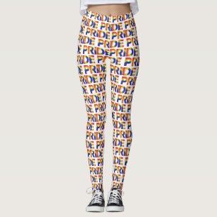 PRIDE Geometric Rainbow Pattern Leggings