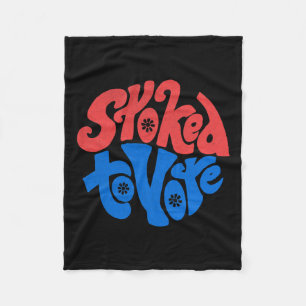 Pride Gift Stoked To Vote Election 2020 Vintage Fleece Blanket
