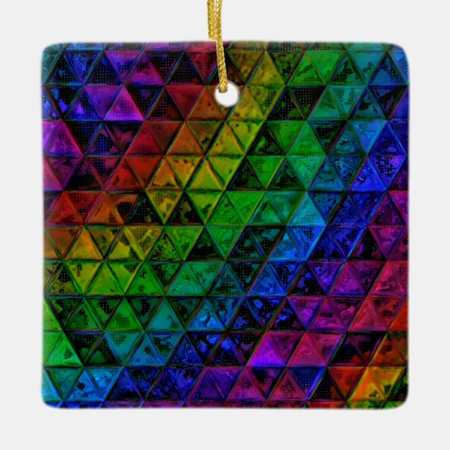 Pride Glass  Ceramic Ornament (Front)