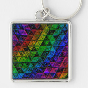 Pride Glass Key Ring