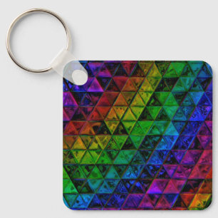 Pride Glass Key Ring