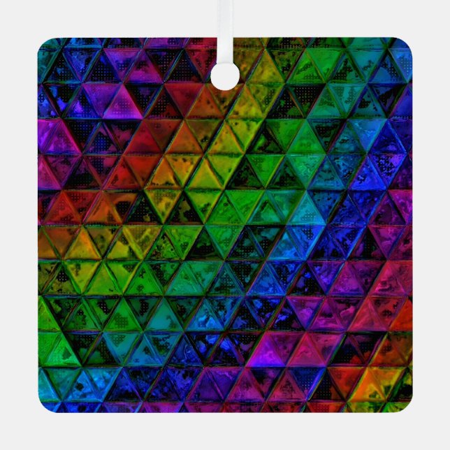 Pride Glass  Metal Tree Decoration (Front)