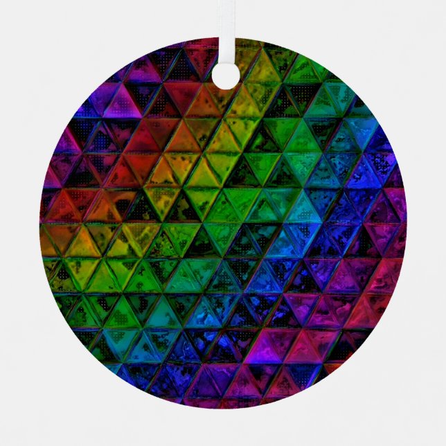 Pride Glass  Metal Tree Decoration (Front)