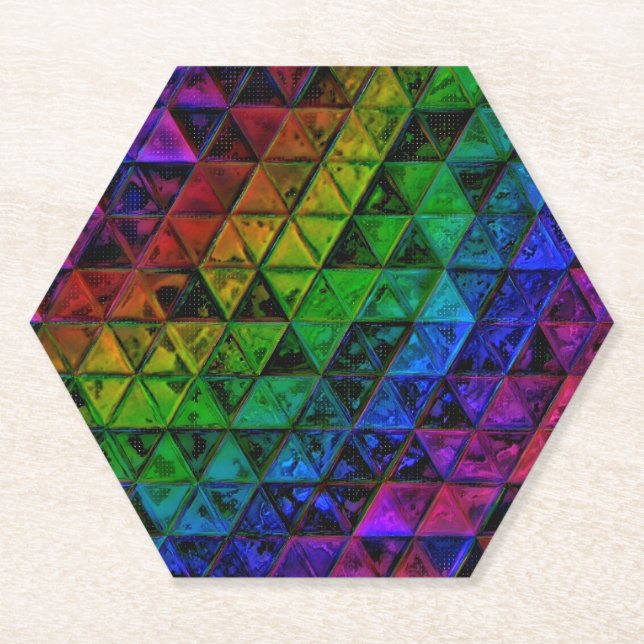 Pride Glass  Paper Coaster (Front)