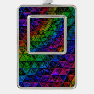 Pride Glass  Silver Plated Framed Ornament