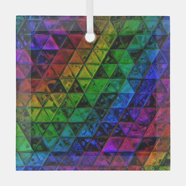 Pride Glass  Tree Decoration (Front)