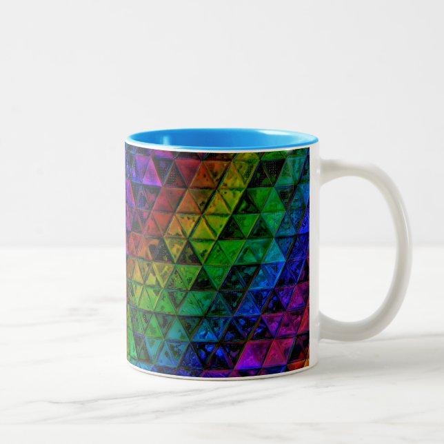 Pride Glass  Two-Tone Coffee Mug (Right)