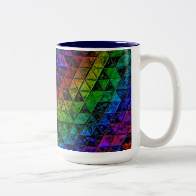 Pride Glass  Two-Tone Coffee Mug (Right)