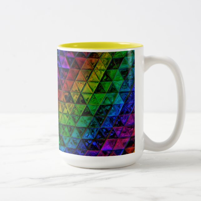 Pride Glass  Two-Tone Coffee Mug (Right)
