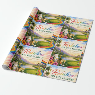 Pride Golf Rainbow on the Fairway Celebration Wrapping Paper