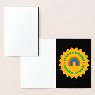 Pride. Happy pride. Gay love. rainbow colour    Foil Card