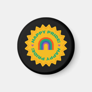 Pride. Happy pride. Gay love. rainbow colour Magnet