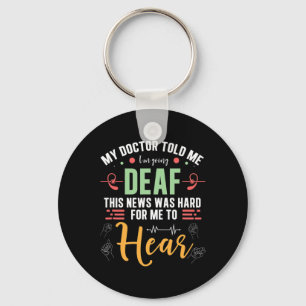 Pride Hard For Me To Hear Hand Sign Language Key Ring