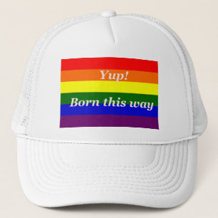 Pride Hat - Rainbow flag print with a statment.