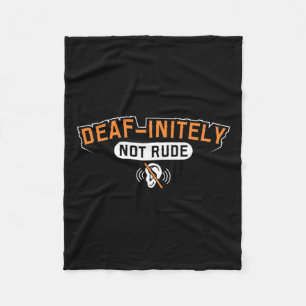 Pride Hearing Loss Awareness Deaf Awareness Fleece Blanket