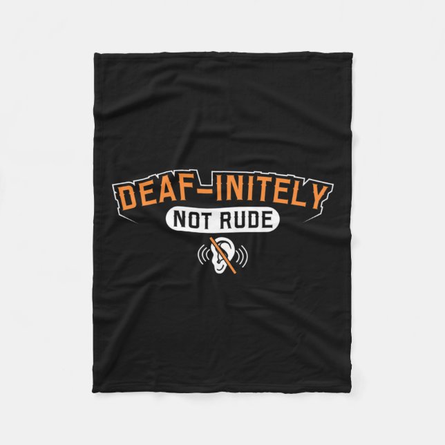 Pride Hearing Loss Awareness Deaf Awareness  Fleece Blanket (Front)