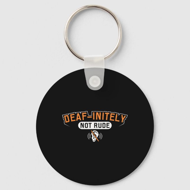 Pride Hearing Loss Awareness Deaf Awareness  Key Ring (Front)