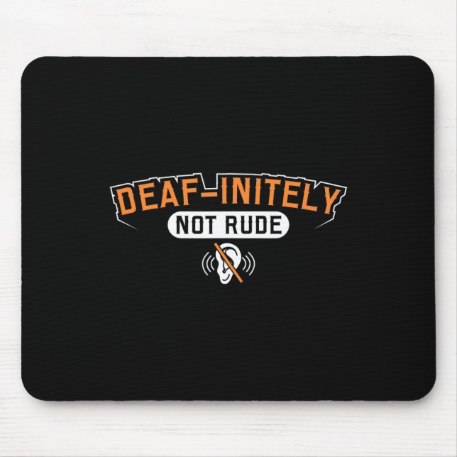Pride Hearing Loss Awareness Deaf Awareness  Mouse Pad (Front)