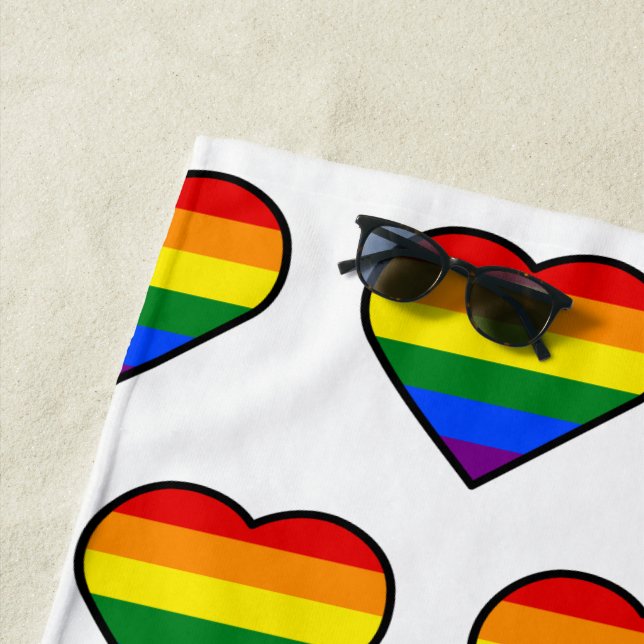 PRIDE HEART BEACH TOWEL (In Situ)