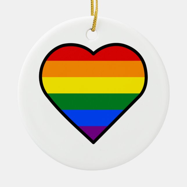 PRIDE HEART CERAMIC ORNAMENT (Front)