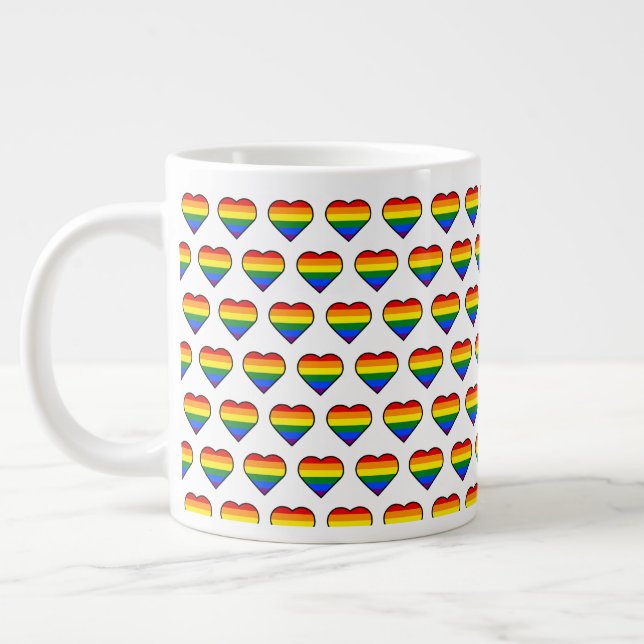 PRIDE HEART LARGE COFFEE MUG (Left)