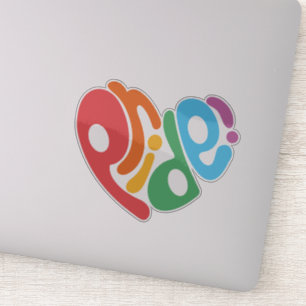 "Pride" Heart Shaped Typography Design