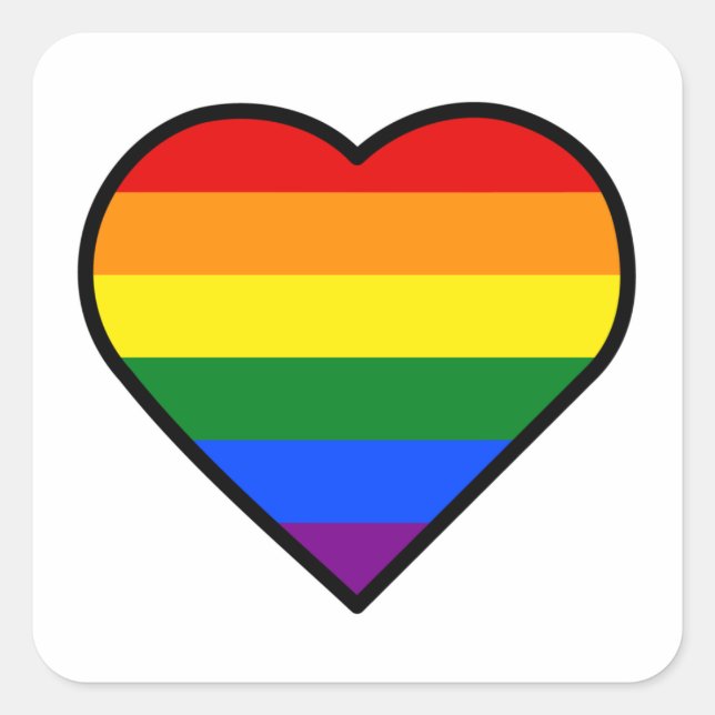 PRIDE HEART SQUARE STICKER (Front)