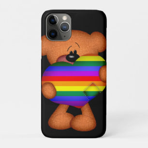 Pride Heart Teddy Bear iPhone 11 Pro Case