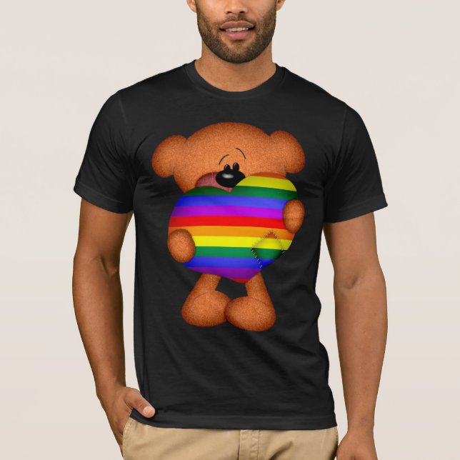 Pride Heart Teddy Bear T-Shirt (Front)