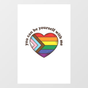 Pride Heart You Can Be Yourself With Me Shirt Desi