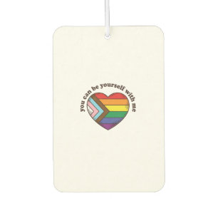 Pride Heart You Can Be Yourself With Me Shirt Desi Car Air Freshener
