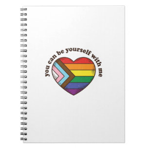 Pride Heart You Can Be Yourself With Me Shirt Desi Notebook