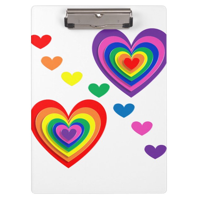 pride hearts bg clipboard (Front)