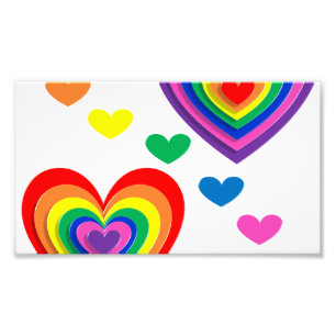 pride hearts bg photo print