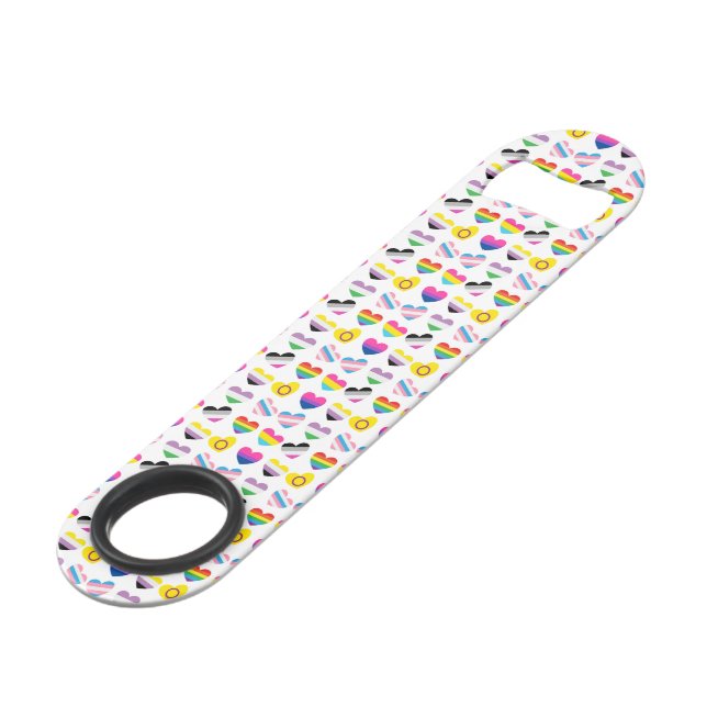 Pride Hearts Bottle Opener (Front Angled)