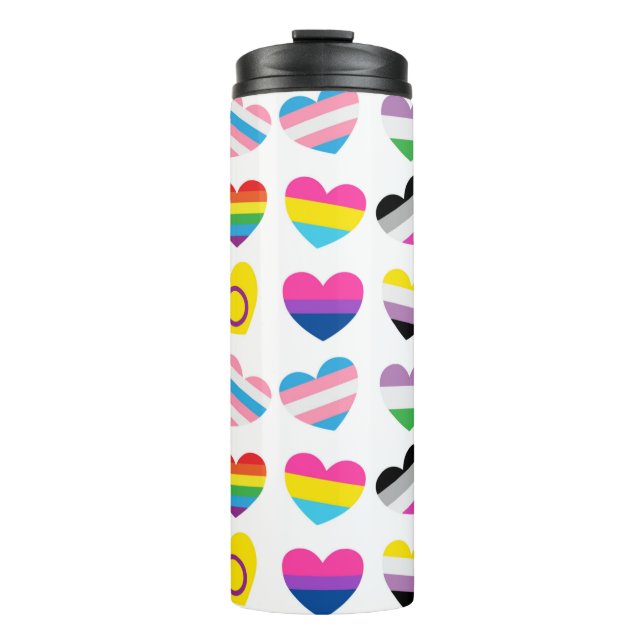Pride Hearts Thermal Tumbler (Front)