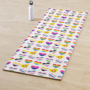 Pride Hearts Yoga Mat