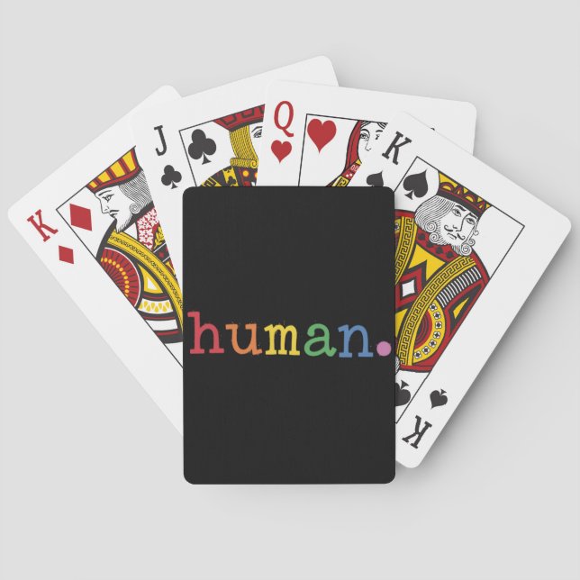 Pride Human LGBT Rainbow LGBTQ Equality Playing Cards (Back)