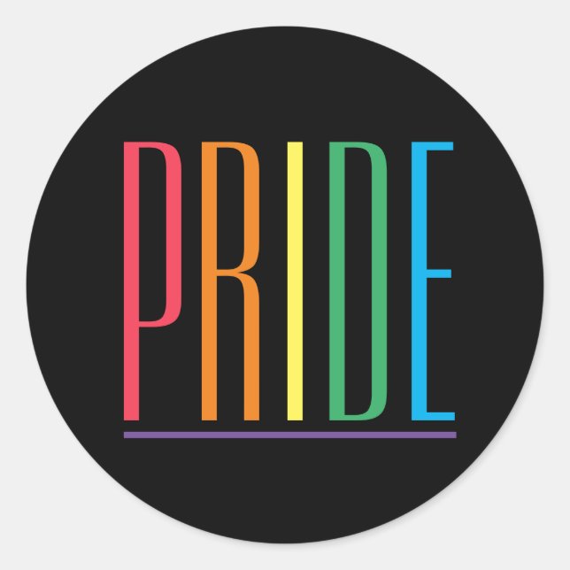 PRIDE Ii Large Round Stickers (Front)