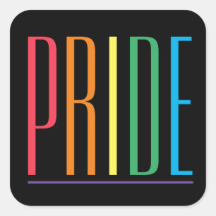PRIDE II Large Square Stickers