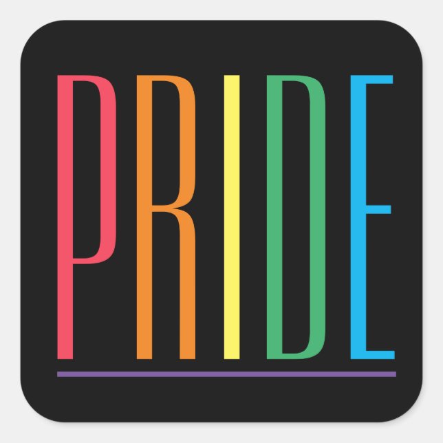 PRIDE II Large Square Stickers (Front)