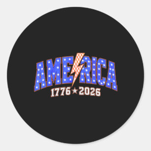 Pride In 250 Years America 1776 2026 Patriotic Classic Round Sticker