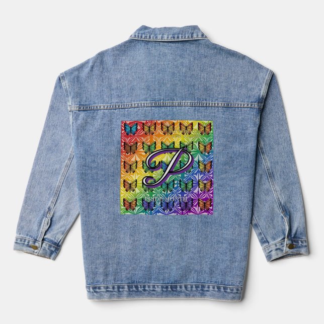 Pride in Flight Collection Denim Jacket (Back)