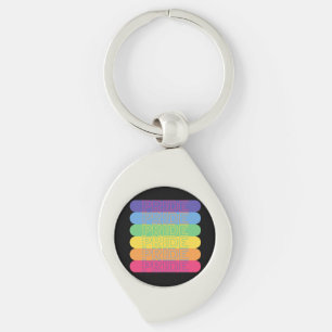 Pride in rainbow colors             keychain