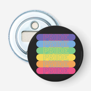 Pride in rainbow colours bottle opener