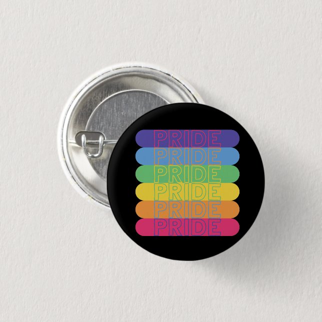 Pride in rainbow colours       button (Front & Back)