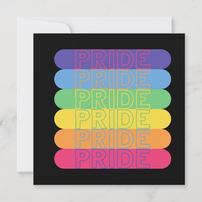 Pride in rainbow colours  card (Front)